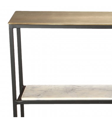  Worldwide -IZZY-CONSOLE TABLE-ANTIQUE GOLD_BLACK - (502-179GL_BK)