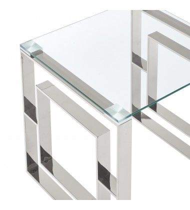  Worldwide -EROS-CONSOLE/DESK-SILVER - (502-482CH)