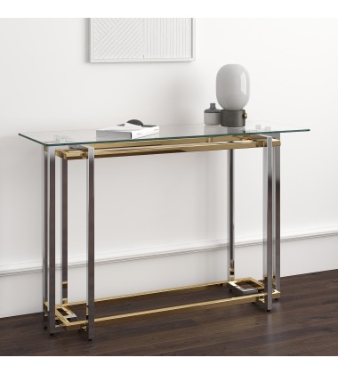  Worldwide -FLORINA-CONSOLE TABLE-SILVER/GOLD - (502-561CH)