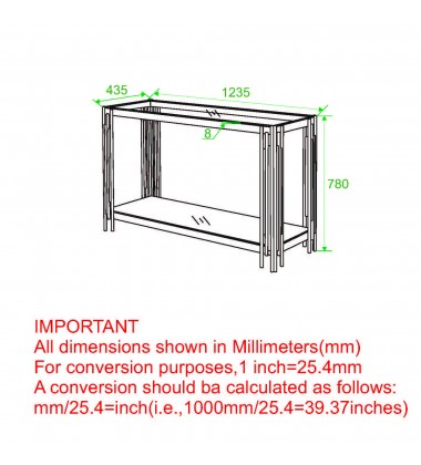  Worldwide -ESTREL-CONSOLE TABLE-GOLD - (502-630GL)
