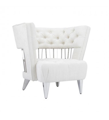 Xcella - Bentley Accent Chair: Ivory Fabric GY-AC-8105
